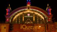 Die sanierte Fassade des Frankfurter Hauptbahnhofs wurde durch eine gebäudenahe Lichtinstallation auf Basis von LED-Lichttechnik von iGuzzini in Szene gesetzt. Foto: Messe Frankfurt Exhibition / Jochen Günther